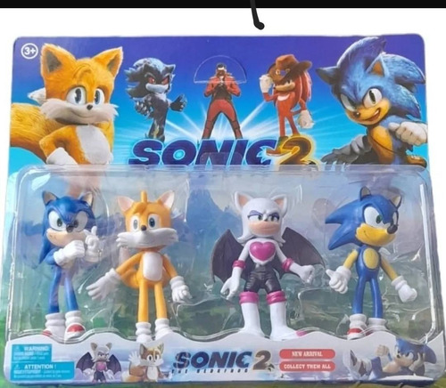 Muñecos Juguete Sonic Tails Knuckles X 4 Unidades Niños