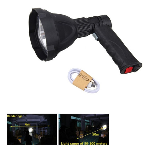 Busca Huella Reflector Led Recargable + Adaptador Usb Auto