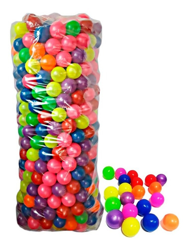 500 Pelotas Plásticas De Colores Vivos 7cm Piscina Niños