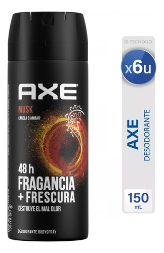 Axe Musk Desodorante 96 Gr Pack X 6 