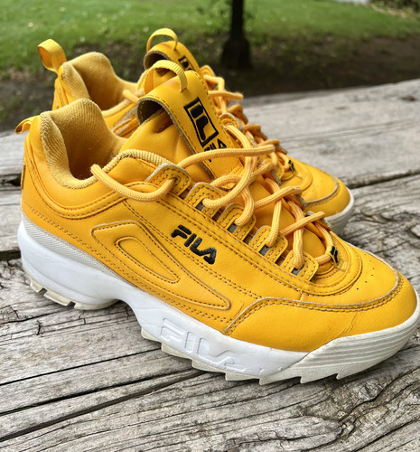 Zapatillas Fila Disruptor Ii Premium Amarillas 41 (Usado)