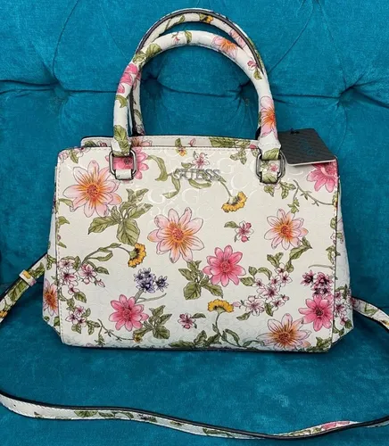 Bolsa Guess De Dama Original Floreada Nuevo.