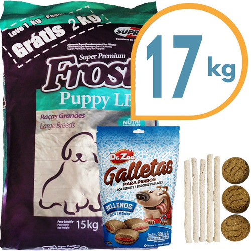 Comida Perro Cachorro Frost Large Breed 17 Kg + Regalo