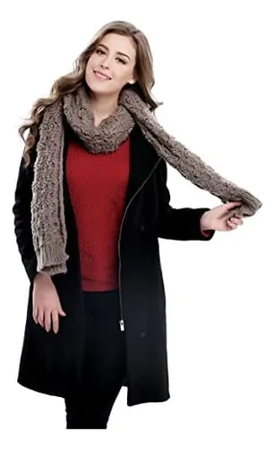 Bellady Chal Para Mujer, Grueso, Suave, Tejido De Cable, El