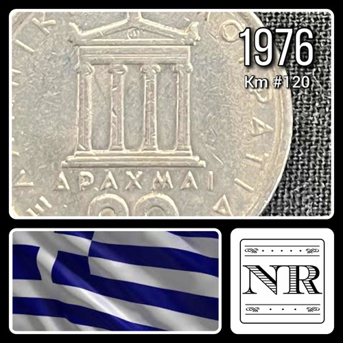 Grecia - 20 Dracmas - Año 1976 - Km #120 - Partenón + Pericl
