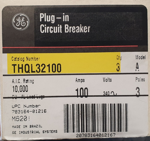 Pastilla Termomagnética General Electric Thql 32100