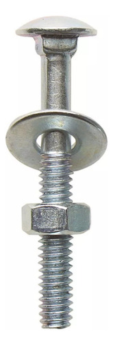Tornillo francés de 3/8 x 7 1/2 con tuerca y arandela, 25 piezas