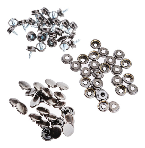 75x Snap Fastener 3/8  Screws De Zócalo Del Botón