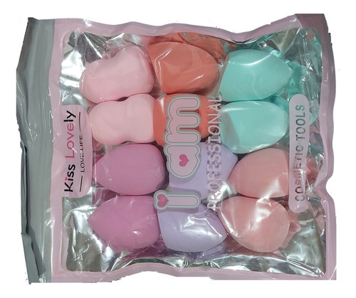 Kit *12  Beauty Blender Esponjas De Maquillaje Para Base