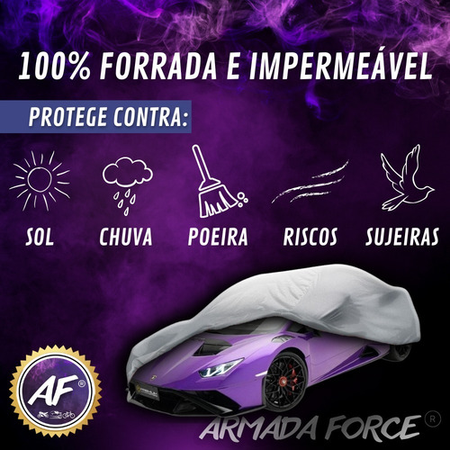 Capa Cobrir Carro Palio 100% Forrada Armada Force