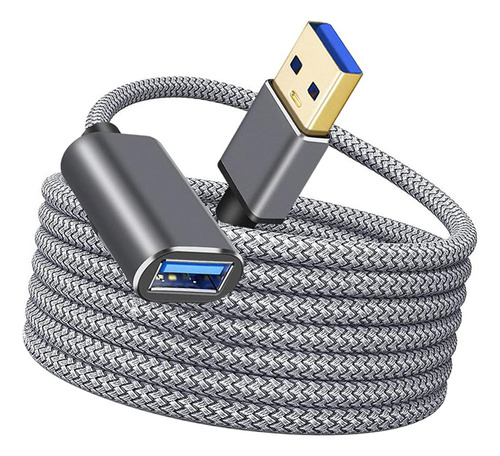 2 Cable De Extensión Usb 3.0 Macho A Hembra Nylon 0,5 M
