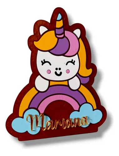 comprar 6 Caja Dulcera Fiesta Unicornio Souvenirs Centro De Mesa Mdf