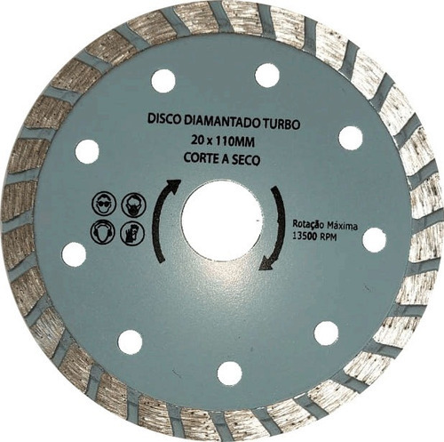 Disco Diamantado Turbo 20mm X 110mm Corte A Seco