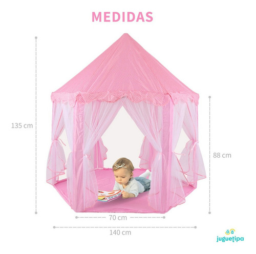 Carpa Castillo Princesa Niña Con Luces Led De Juguete