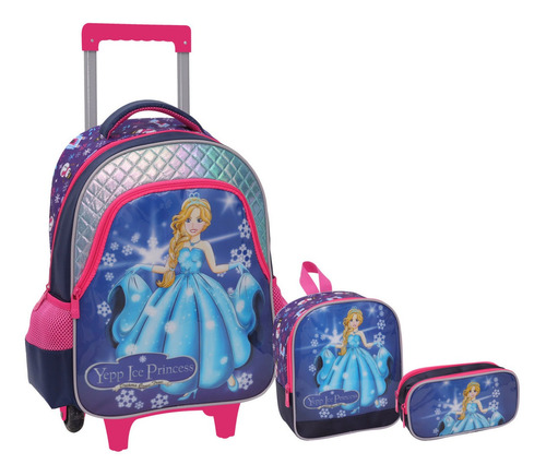 Kit Mochila Infantil Princesa Estojo E Lancheira Yepp - 5317