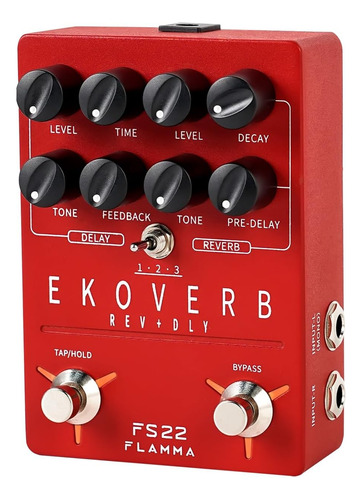 Pedal De Efeito De Reverberação Ekoverb Flamma Fs22 Ekoverb