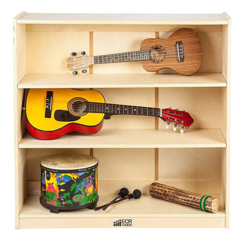 Ecr4kids Abedul Librería Con Estantes Ajustables, Madera Est