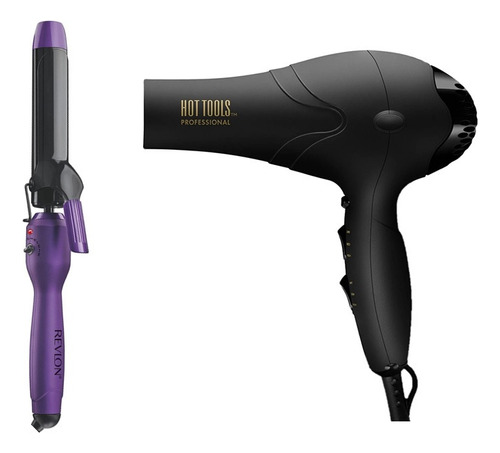 Combo Tenaza Revlon Y Secadora Hot Tools Profesional