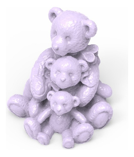 Forma De Silicone 3 Ursos/ Ursinhos/ Urso