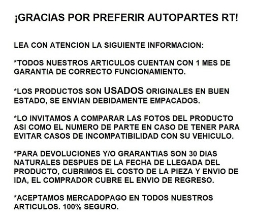 Mecanismo Chapa Seguro Manual Sentra 01 06 Del. Izq. Orig.