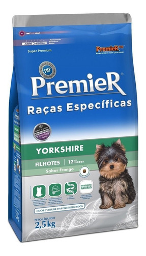 Ração Premier Específica Yorkshire Filhote 2,5kg York Shire