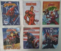 Comprar Kit 6 Revistas Colorir Herois Marvel Ler Colorir E Atividades: Super Homem, Thor, Homem De Ferro, Homem Aranha, Capitão