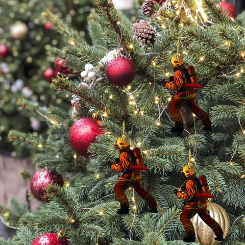 Bombero Adornos Para Árboles De Navidad Adornos Colgantes De