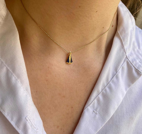 Pingente Nossa Senhora Aparecida Em Ouro 750 Cor Amarelo