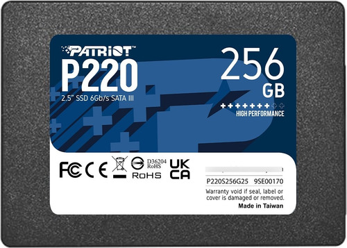 Disco Solido Ssd Interno Patriot P220 256gb 2,5 Sata 3 Pcreg Color Negro