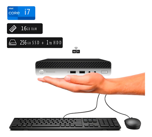Cpu Hp Mini 400 G5 Intel Ci7 9na 16gb Ram 256gb Ssd 1tb Hdd (Reacondicionado)
