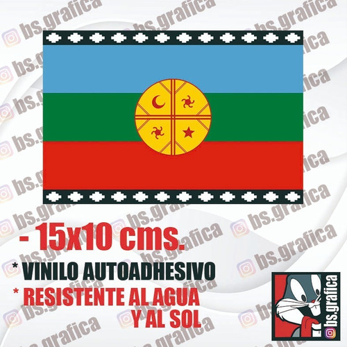 Sticker Bandera Mapuche