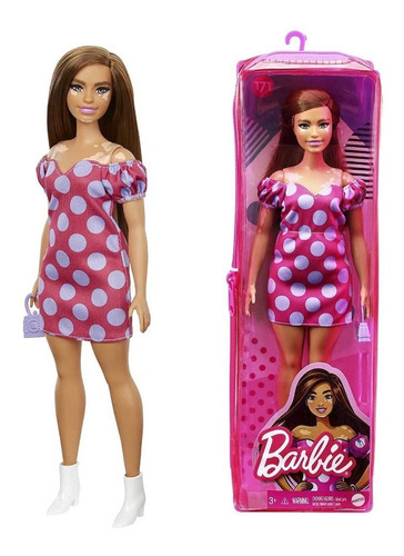 Barbie 171 Curvy Vitiligo Inclusiva Muñeca Mattel