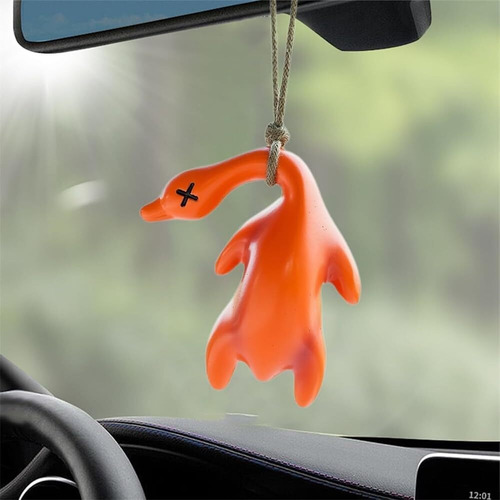 + Pingente Criativo De Pato Assado Que Muda De Cor No Carro