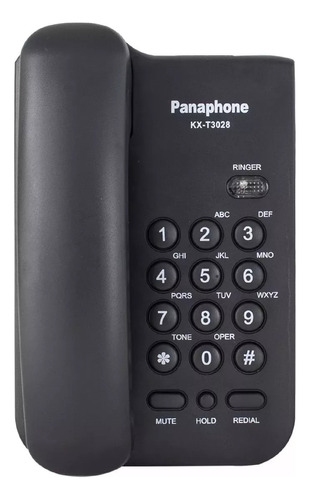 Telefono De Mesa Panaphone Kx-t3026 Negro Material Plastico