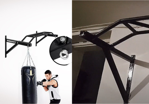 Barra Dominadas Pared Crossfit Multi Agarre 500k + Ganchos