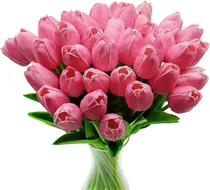 Comprar Regalo Tulipanes Artificiales,10pcs Tulipanes De Látex Con