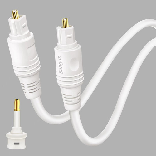 Bangun Toslink - Cable De Audio Optico Digital Blanco De 6 P