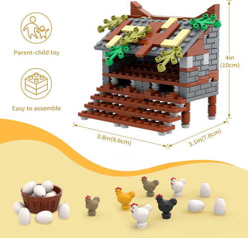 Pipart Juego De Bloques Para Construir Gallinero Modular