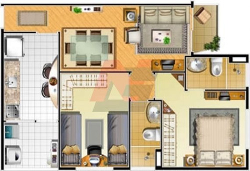 Imagem 6 de 15 de 09410 - Apartamento 2 Dorms. (1 Suíte), Km 18 - Osasco/sp - 9410