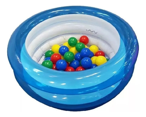 Pelotero Inflable 3 Anillos Infantil 50 Pelotas Int 1723