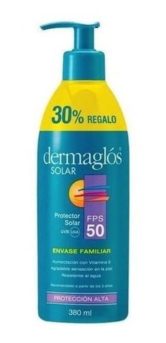 Imagen 1 de 1 de Protector Solar Dermaglos® Familiar F50+ | 380ml
