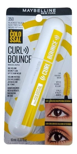 Máscara De Pestañas Maybelline The Colossal Curl Bounce Color Negro