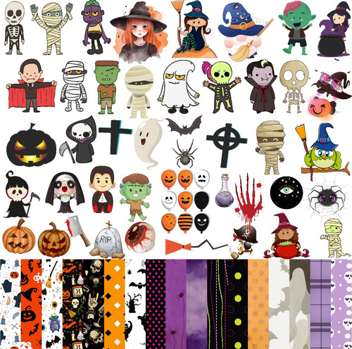 Kit Digital Halloween Dia Das Bruxas Arquivos Png