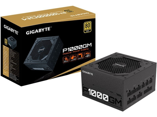 Imagen 1 de 7 de Fuente Gamer Gigabyte 1000w P1000gm 80 Plus Gold Modular Pc Color Negro