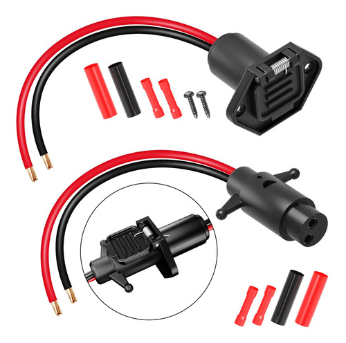 Enchufe Motor De Arrastre 12 V 24 V Calibre 8 Compatible Kay