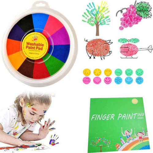 Juguete De Pintura De Dedos For Niños Pequeños + 12 Sellos