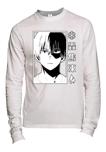 Playera M Larga Todoroki Shoto Anime Boku N Hero-46