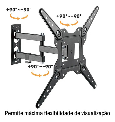 Suporte Para Tv Parede Tri-articulado 24 28 32 39 43 49 50 55 Polegadas