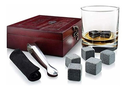 Regalo Juego De 8 Whisky Chilling Piedras Rocas Chill - En L