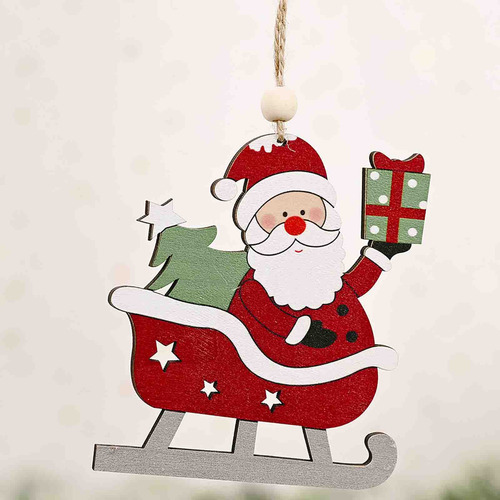 Bolígrafo De Esquí Con Colgante De Madera Y Christmas Orname